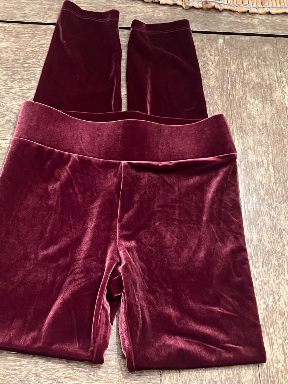 J crew Velvet Pull-On Leggings - Burgundy
